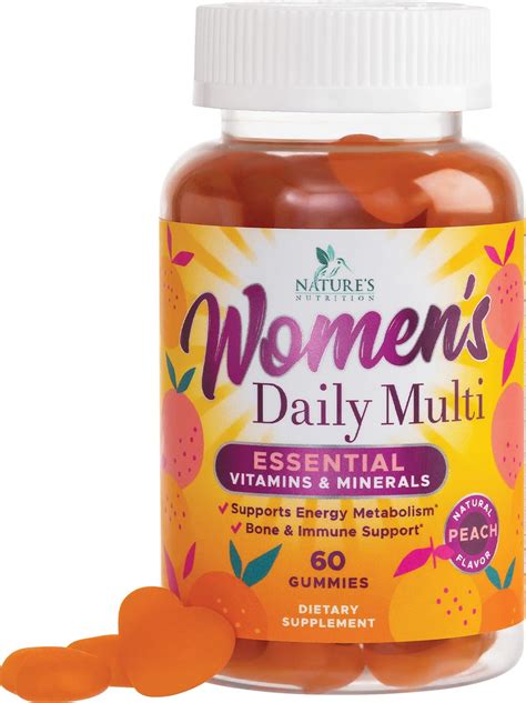 Womens Complete Daily Multivitamin Gummy with Vitamin A, C, D, E, B6, B ...