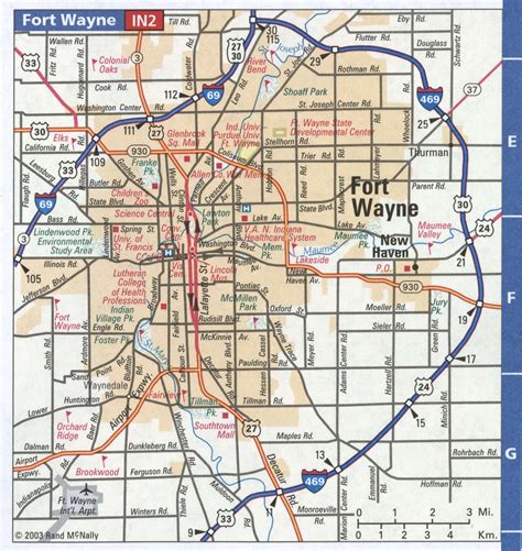 Map Of Downtown Fort Wayne Indiana