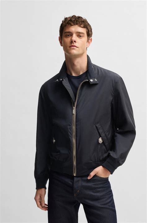 BOSS - BOSS x ASTON MARTIN water-repellent bomber jacket with nubuck ...