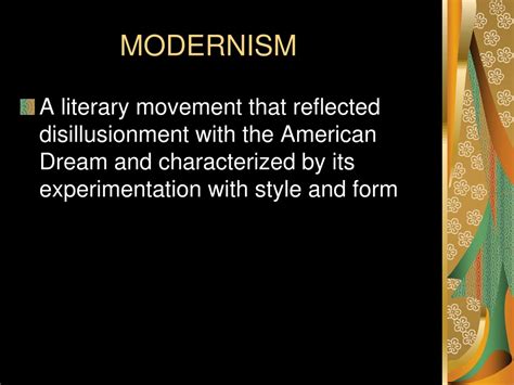 PPT - Modernism in American Literature: Reflections and Rejections ...
