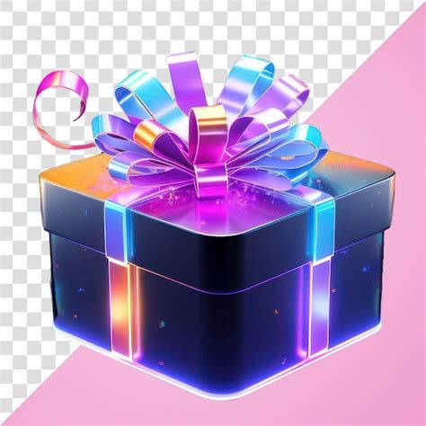 Gift box illuminated celebration | Premium AI-generated PSD