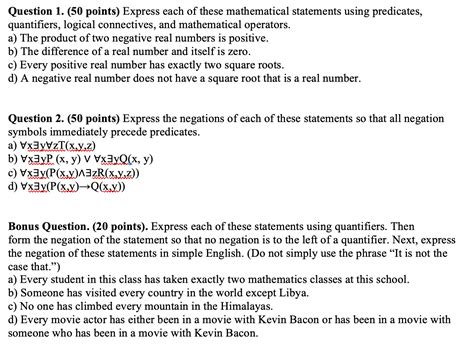 Question 1. (50 points) Express each of these | Chegg.com