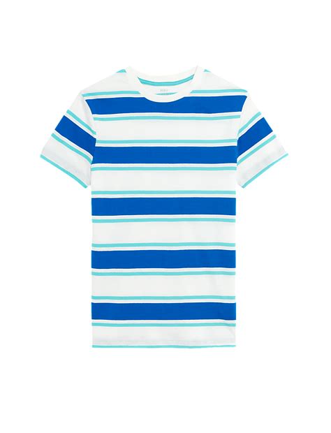 Buy Pure Cotton Striped T-Shirt at Marks & Spencer