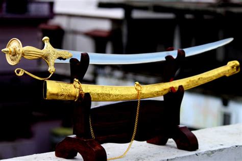 INDIAN WEDDING TALWAAR - GOLD INLAY – PUNJAB HANDICRAFTS