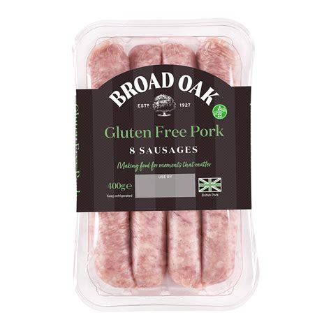 Gluten Free Pork Sausages (400g) - Broad Oak Farm