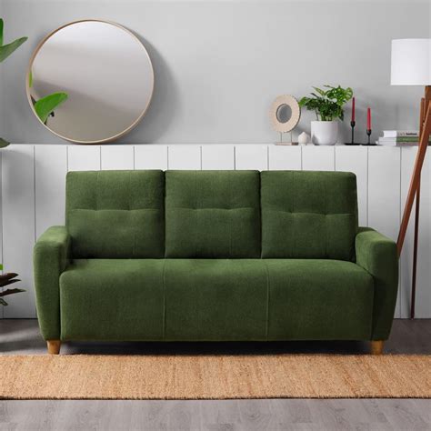 Sleepyhead Yolo - 3 Seater Sofa (Fabric, Avocado Green) 3 Person Sofa ...