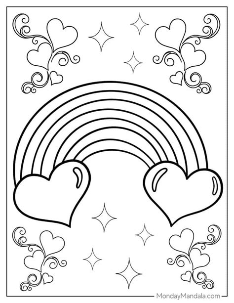 Rainbow Colouring Pages For Kids Printable