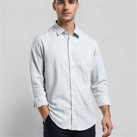 Buy Jacquard Self Stripe Shirt, Lyocell Blended Fabric – Crocodile