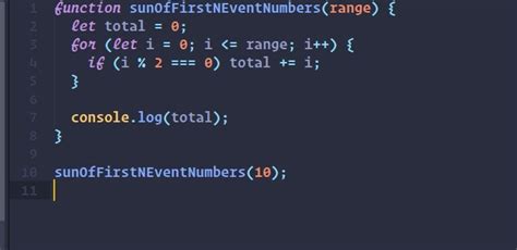Write a javascript program to find sum of first n even numbers - Brainly.in