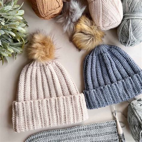 DK Crochet Hat Pattern - Easy Ribbed Style | HanJan Crochet