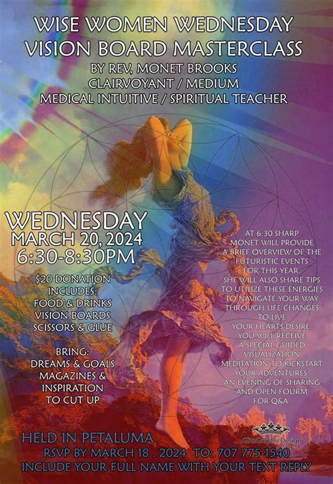 WISE WOMEN WEDNESDAY VISION BOARD MASTERCLASS, 104 GRANT AVENUE ...