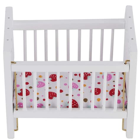 Amazon.com : Baby Doll Bed, Wooden Doll Bed Baby Toy Crib Baby Doll ...