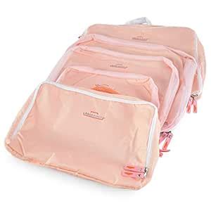 Lychee 5 Pieces Travel Packing Bags Tidy Storage Bags Packing Cubes Set ...