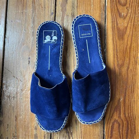 Dolce Vita Women's Blue Sandals | Depop
