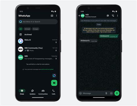 WhatsApp testing an AMOLED dark theme for reducing glare and eye strain ...