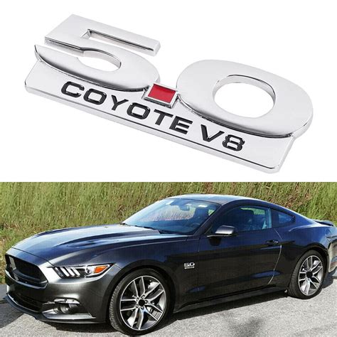 Buy 5.0 Coyote V8 Emblem for 11-14 Ford Mustang F150 F250 F350 Chrome ...