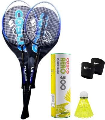 COSCO Combo of 10, 2 CB-885 Badminton Racket, AERO 500 - 6 Shuttle, 2 ...
