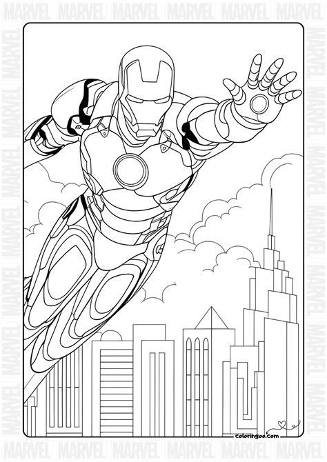 Free Iron Man Pdf Coloring Page