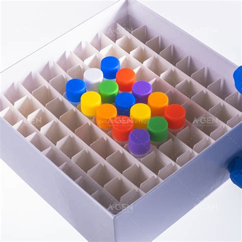 100 Wells Cryo Cardboard Freezer Box Adaptable 0.5mL Cryogenic Vial ...