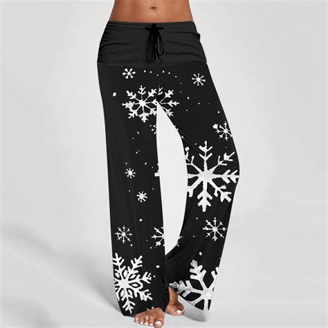 WXLWZYWL Women's Christmas Pajama Pants Comfy Pajamas Drawstring ...