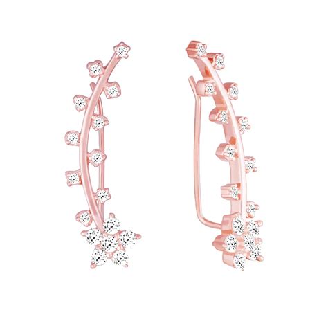 GIVA 925 Silver Rose Gold Floral Branch Ear Cuffs | Gifts for ...