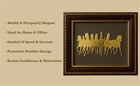 Braun Homes 7 horses on raw pyrite stone frames painting for vastu, big ...
