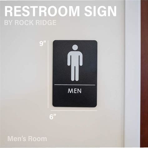 Buy Rock Ridge Men's Restroom Signs, ADA-Compliant Bathroom Door Signs ...