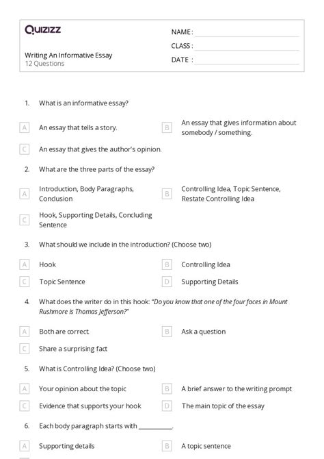 Informative Essay Structure 的图像结果