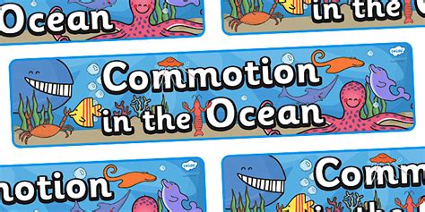 Commotion In The Ocean Display Banner