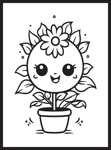 Cute Flower Coloring Pages