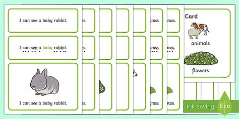 Springtime Simple Sentence Cards