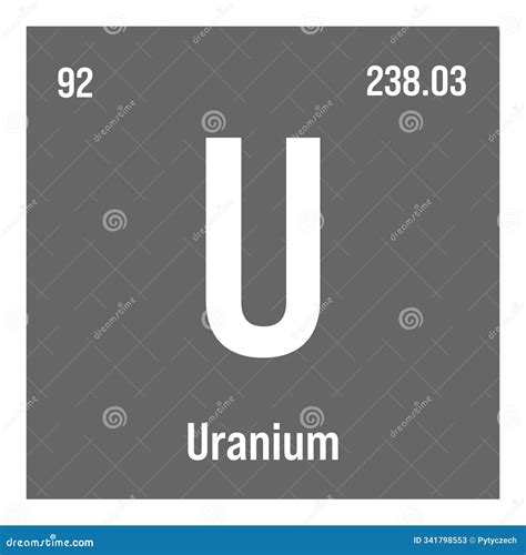 Uranium, U, Periodic Table Element Stock Illustration - Illustration of symbol, uranium: 341798553