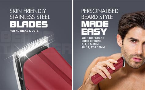 Havells Bt6111 Beard Trimmer, Skin Firendly Stainless Steel Blades 90 ...