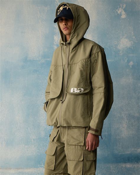 Buy Olive Techwear Over-Jacket | Windcheater Style Jacket | BLUORNG