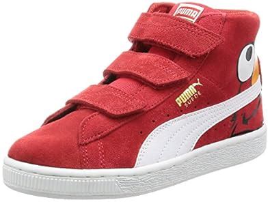 Buy Puma Unisex Mid Sesame Elmo V Ps Red Leather Sneakers - 11 Kids UK ...