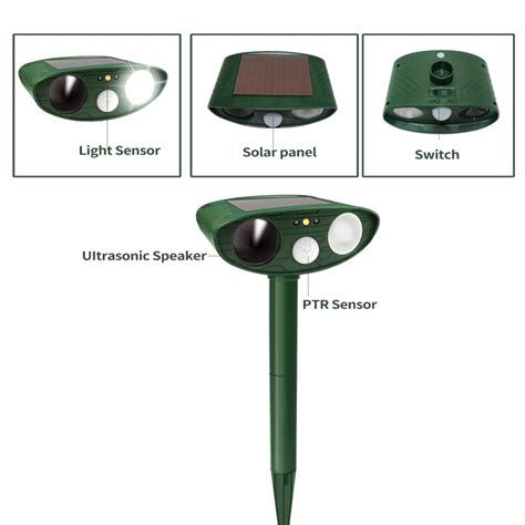 Ultrasonic Deer Repellent Solar Powered for Garden Protection - Cowaudio