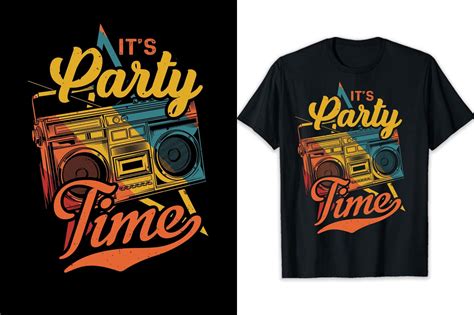 Retro 80s 90s Tshirt Design Party Time Graphic by ElysiantArtUX ...