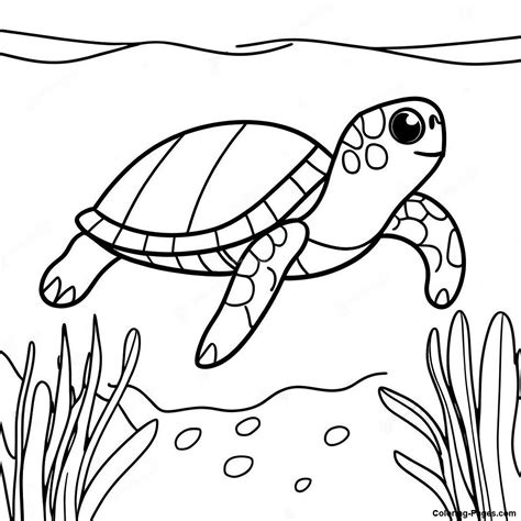 Sea Turtle Coloring Page | Coloring-Pages.com