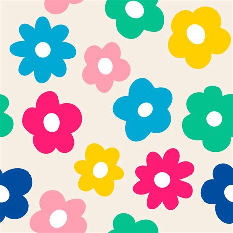 Cartoon Flower Pattern 的图像结果