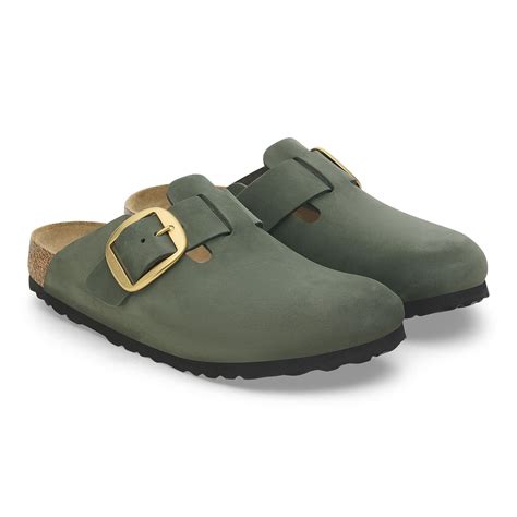 Buy Green Boston Big Buckle Nubuk Leather Online in India - BIRKENSTOCK