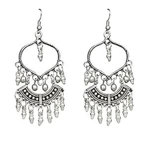 Sitashi German Silver Oxidized Metal Ear ring For Girls and Women ...