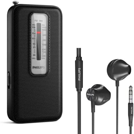 Philips FM/MW Portable Pocket Radio, Battery Powered Radio, Telescopic ...