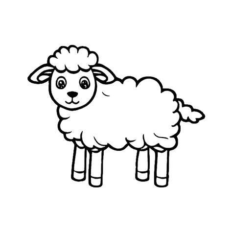 Kids Coloring Page Sheep · Creative Fabrica