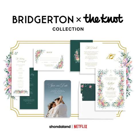 Modern Regency Wedding Stationery : Bridgerton x The Knot