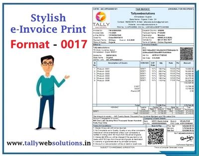 Stylish e-Invoice Print Format - 0017 With Payment QR Code Seal ...