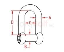 Straight D Shackle w/ No Snag Pin Manufacturer & Supplier India