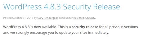 WordPress pushed an emergency new update 4.8.3 - SQL Injection Bug ...
