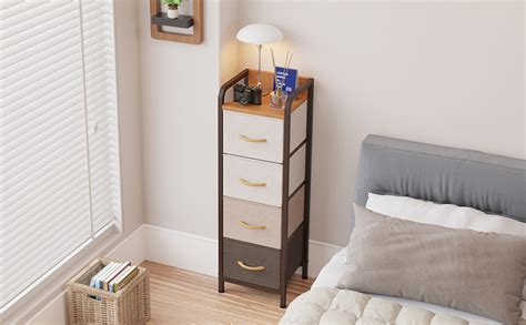 Amazon Brand - Umi Fabric Chest of 4 Drawers Closet Drawer Organizer ...