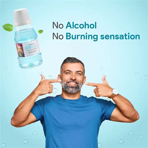 Dente91 Cool Mint Mouthwash - Alchohol Free, Antibacterial, Antifungal