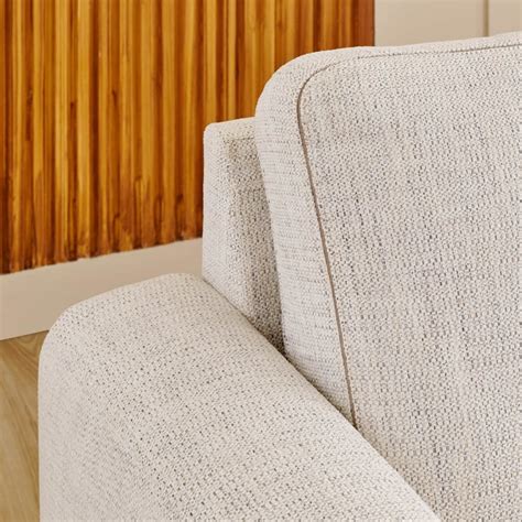 Buy Quebec Fabric 3-Seater Sofa with Left Chaise - Beige from Home ...